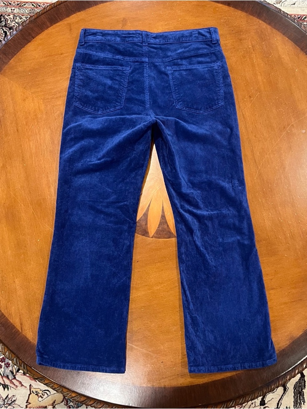 Anthropologie x Pilcro The Yaya Mid-Rise Corduroy Crop Flare Jeans Blue 31 - Picture 5 of 16